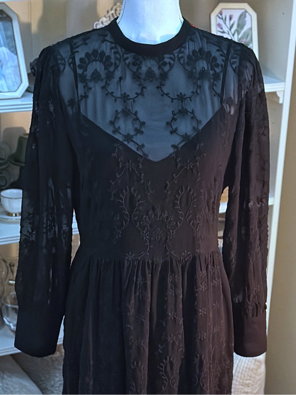 J.Crew Embroidered Sheer Midi Dress – Size 6 New without tags - Picture 7 of 7